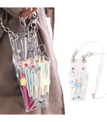 Amazon.co.jp: 透明 シザーケース 6丁挿し MZQ 美容師 クリア 美容師